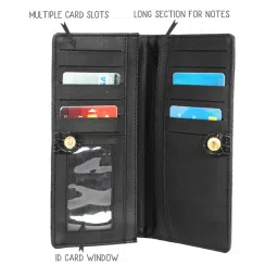 Baggit Black Textured Bi-Fold Wallet for Women image 4