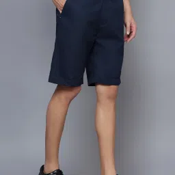 Cantabil Navy Cotton Regular Fit Bermuda Shorts image 4
