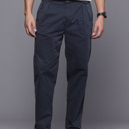 Louis Philippe Jeans Men Pleated Baggy Crop Trousers-picture-26