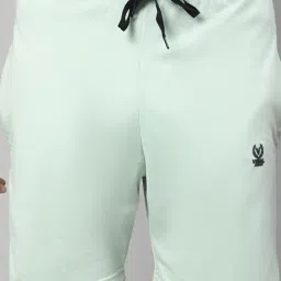 Vimal Jonney Pista Green & Light Grey Regular Fit Lounge Shorts - Pack of 2 image 4