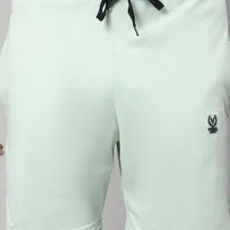 Vimal Jonney Pista Green & Navy Regular Fit Lounge Shorts - Pack of 2 image 4