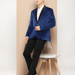 INVICTUS Slim Fit Velvet Single-Breasted Blazers-picture-29