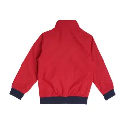 Pepe Jeans Kids Red & Navy Regular Fit Full Sleeves Jacket image 2