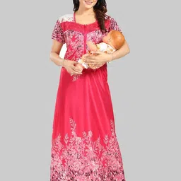 Gutthi Women Pink Nightdress-image-18