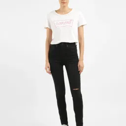 Levi's Black Skinny Fit High Rise Jeans image 4