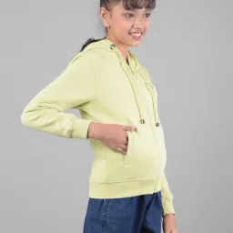 Crimsoune Club Kids Olive Solid Full Sleeves Sweatshirt image 4