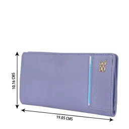 Baggit Purple Solid Bi-Fold Wallet for Women image 2