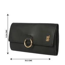 Baggit Black Solid Tri-Fold Wallet for Women image 2
