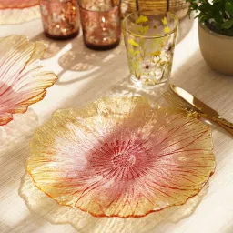 Pure Home and Living Yellow Glass Dinner Plates image 1