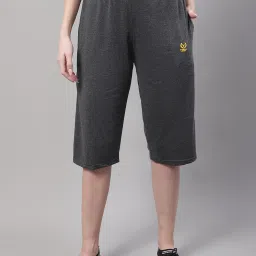 Vimal Jonney Grey & Blue Mid Rise Capris - Pack of 2 image 4