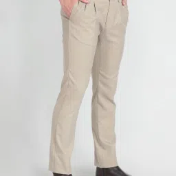 Arrow Beige Regular Fit Trousers image 4