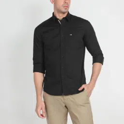 Arrow Sport Black Cotton Slim Fit Shirt image 4