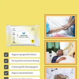 Ginni Set Of 6 Healthcare Bed Bath Towel - 10Pcs Each image 4