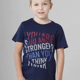 BAESD Boys Multicoloured Typography 5 Printed T-shirt image 4