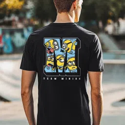 Bewakoof Black Regular Fit Graphic T-Shirt image 1