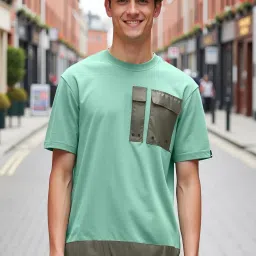 Bewakoof Green Relaxed Fit Printed T-Shirt image 1