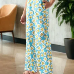 Bewakoof Blue Print Cotton Regular Fit Pyjamas image 1