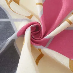 Klotthe Multicolor Cotton Blend 300 TC Single Bedsheet With 1 Pillow Cover image 4