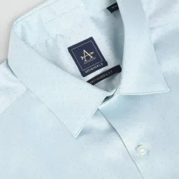 Arrow Green Cotton Regular Fit Self Pattern Shirt image 4