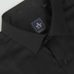 Arrow Black Cotton Regular Fit Shirt image 4