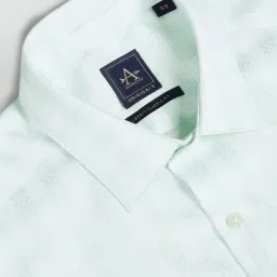 Arrow Green Cotton Regular Fit Checks Shirt image 4