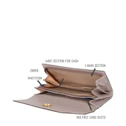 Baggit Purple Textured Wallet for Women image 4