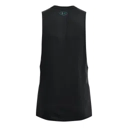 Under Armour Black Cotton Regular Fit Printed Tank Tee image 4