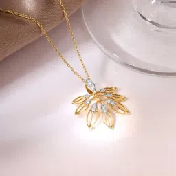 Mia by Tanishq 14k (585) Yellow Gold Diamond Pendant for Women-picture-35