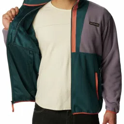Columbia Purple & Green Regular Fit Printed Jacket image 4