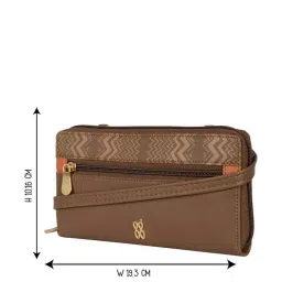 Baggit Brown Solid Zip Around Wallet for Women image 2