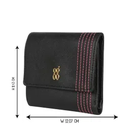 Baggit Black Solid Tri-Fold Wallet for Women image 2
