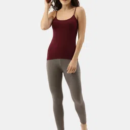 Appulse Maroon Cotton Slim Fit Camisole image 4