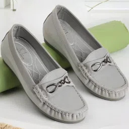 Carlton London Women's Grey Casual Loafers image 1