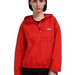 Tommy Hilfiger Red Polyester Solid Women Regular Fit Jacket image 1