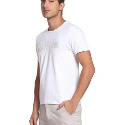 Arrow New York White Cotton Regular Fit Printed T-Shirt image 3