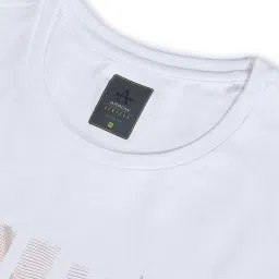 Arrow New York White Cotton Regular Fit Printed T-Shirt image 4