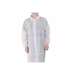 SSWW Lab Coat Non Woven Fabric White Size Free (Pack of 50 pcs)-picture-43