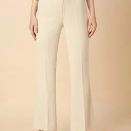 Allen Solly Beige Polyester Regular Fit Mid Rise Trousers image 1