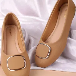 Walkway Women's Beige Flat Ballets image 1