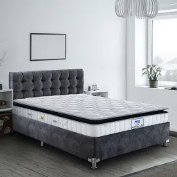 peps india Crystal Pillow Top 8 Inch Pocketed Spring Single Size Mattress image 1