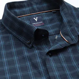 Van Heusen Sport Slim Fit Checked Button-Down Collar Pure Cotton Casual Shirt image 2