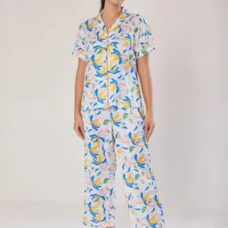 Urban Sundari Women Floral Printed Pure Cotton Night suit-picture-21