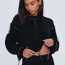 Forever 21 Black Round Neck Sweater image 1