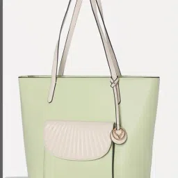 Allen Solly Green Textured Tote Handbag image 3