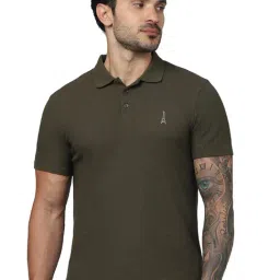 celio celio* Olive Regular Fit Textured Polo T-Shirt-picture-26