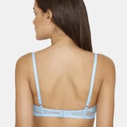 Rosaline by Zivame Light Blue Lace Padded Bra image 2