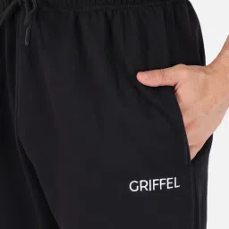 GRIFFEL Black Regular Fit Joggers image 4