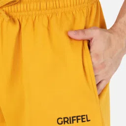 GRIFFEL Mustard Regular Fit Joggers image 4
