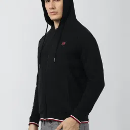 Van Heusen Sport Black Regular Fit Hooded SweatShirt image 3