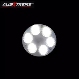 AllExtreme EX6RFW2 Universal 6 LED Round Fog Light Waterproof Off Road Driving Flood Lamp with Metal Stand for All Bikes and Cars (6W, White, 2 PCS) image 2